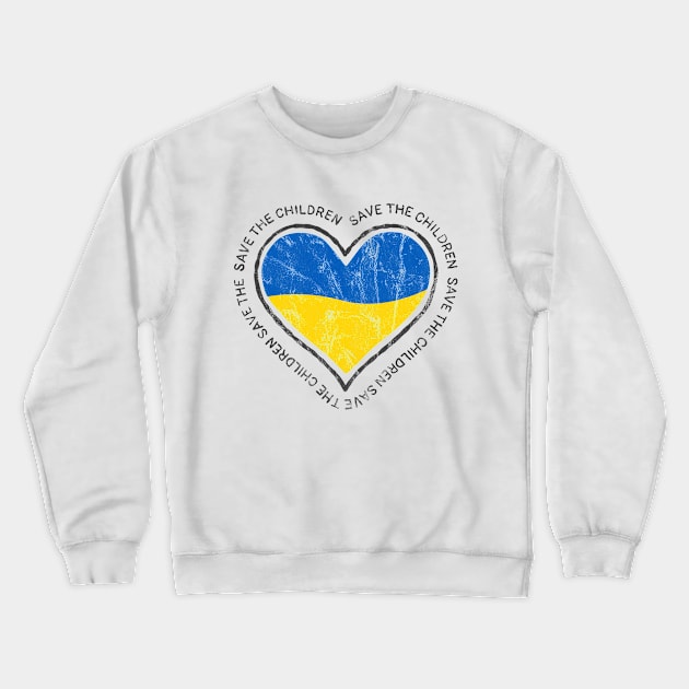Ukraine. Save the children. Peace Crewneck Sweatshirt by Hub Design
